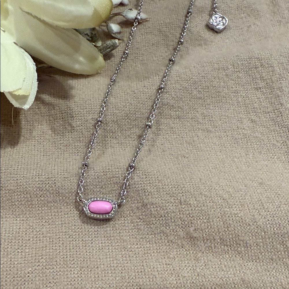 Kendra Scott Pink and Silver Necklace